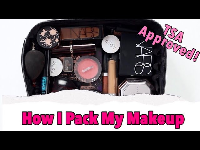 PACK WITH ME : HOW I PACK MY MAKEUP TRAVEL BAG 