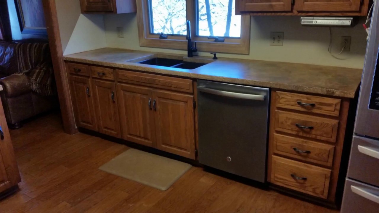 Brown And Grey Concrete Countertop Youtube