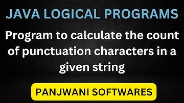 Java Program to calculate the count of punctuation characters in a given string | In Hindi