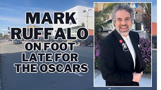 MARK RUFFALO outside OSCARS amid pro-PALESTINE shut-down-the-Oscars protest