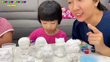 Thử thách tô tượng bằng màu nước xem ai là người tô đẹp 🥰 thử tài khéo léo của Ruby và Vani