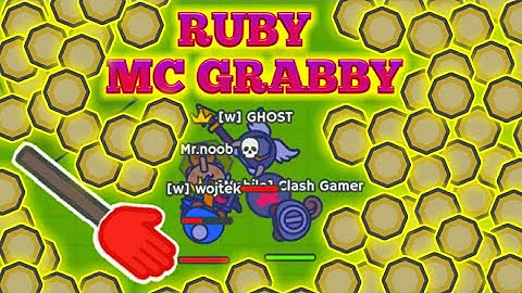 RUBY MC GRABBY IN MOOMOO.IO// STEALING GOLD AND KILLING WITH RUBY HAND