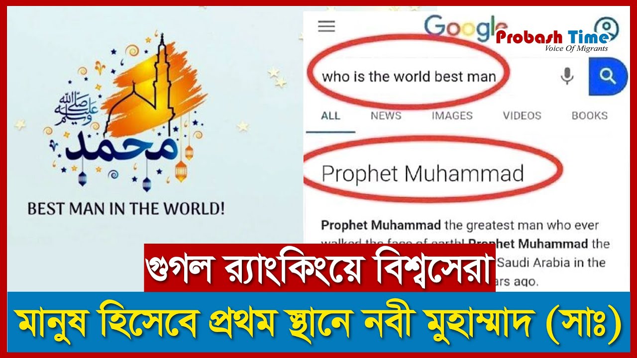 গুগল র‍্যাংকিংয়ে বিশ্বসেরা মানুষ নবী মুহাম্মাদ (সাঃ) | Probash Time ...
