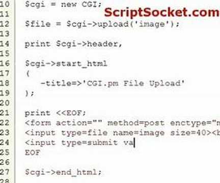 Perl Tutorial 61 - CGI.pm - File Uploads via Upload Form