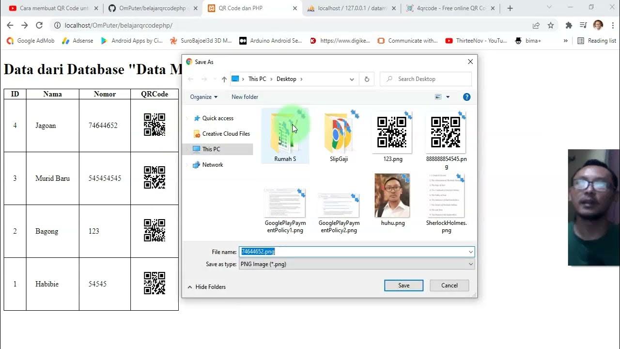 Menampilkan seluruh detil data lengkap dari database setelah scan QR