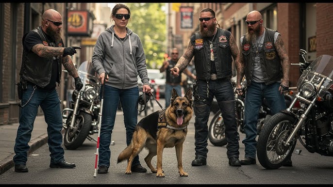 Bikers Harass a Blind Woman, Not Realizing Her Guide Dog Is a Retired Navy SEAL K9! - YouTube