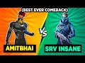 AmitBhai Vs SRV Insane || Best Ever Comeback in Free Fire || Desi Gamers
