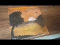 Sunset River Painting on Canvas - Huey Arts - Quick Paint