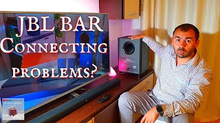 How Connect or Pair the JBL BAR 2.1, 3.1, 5.1 Soundbar with Subwoofer - Pairing JBL Sound Bar -