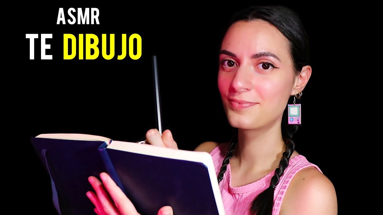 ASMR español TE DIBUJO Roleplay ✏ (Susurros, Sonido de lapiz)