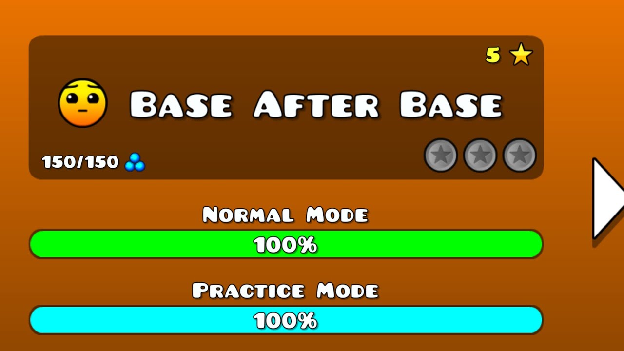 I beat base after base first try in Geometry Dash - YouTube
