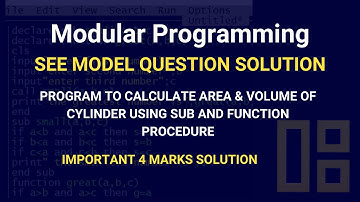 area and volume of cylinder | Modular programming