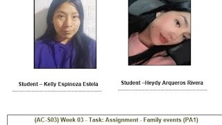 (AC-S04) Week 4- Task: Assignment – FAMILY EVENTS