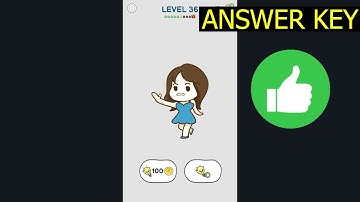 Eraser Draw tricky Puzzle Her - Puzzle Master Draw Missing MODE LEVEL 36 (ANSWER KEY) Gameplay