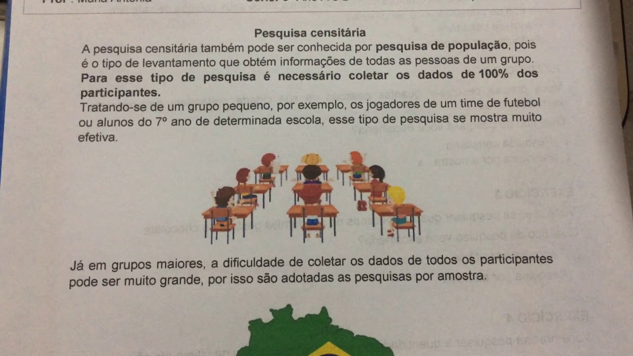 Pesquisa censitária ou amostral - YouTube