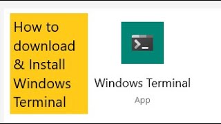 how to download & install windows terminal