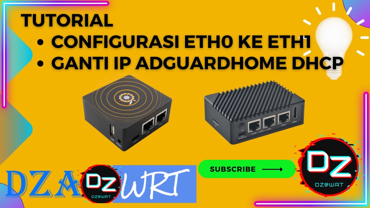 Configurasi Eth0 to Eth1 dan Ganti IP AdguardHome DHCP Server - YouTube