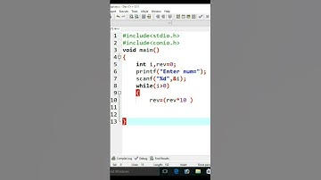 C Program to Print Reverse of Number | #shorts