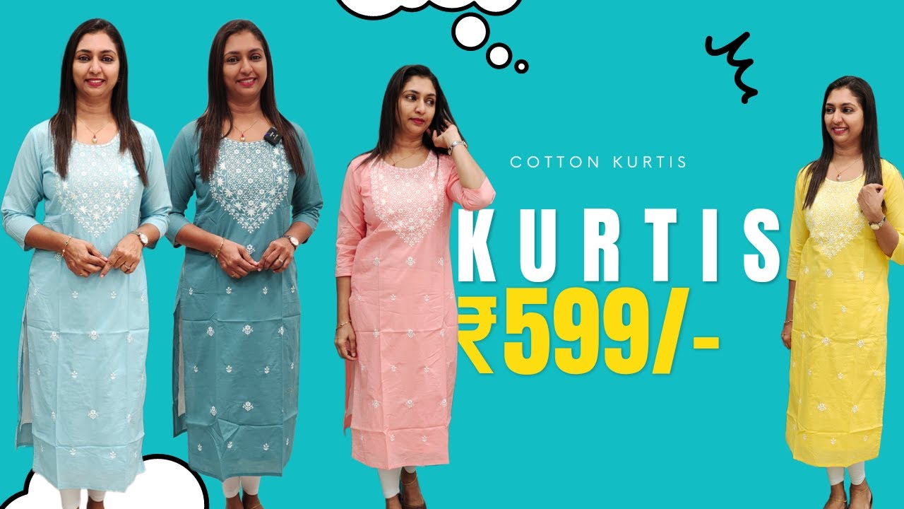 GEORGETTE KURTIS WITH COTTON SILK STRAIGHT PANTS || 𝐕𝐈𝐃𝐄𝐎#3393 ||  𝐆𝐋𝐈𝐓𝐙𝐈𝐍𝐃𝐈𝐀 FASHION - YouTube