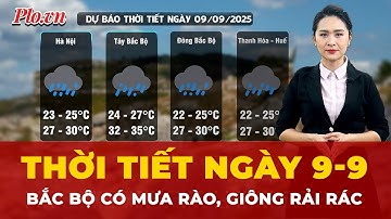Thời tiết ngày 9-9: Bắc Bộ có mưa rào, giông rải rác, vùng núi và trung du mưa rất to | Tin nhanh