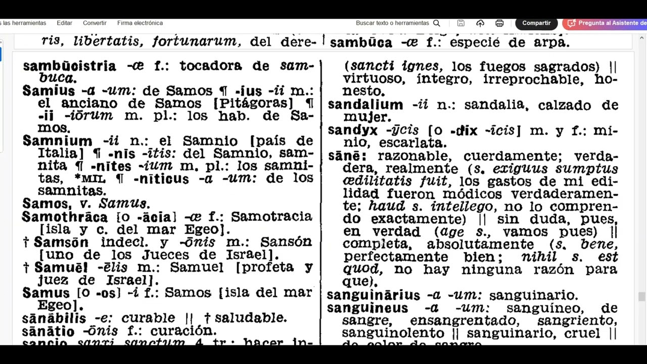 Cómo buscar en un diccionario de latín