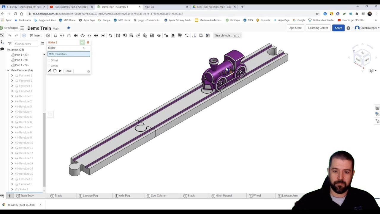 OnShape Mini Train Project Train to Track YouTube