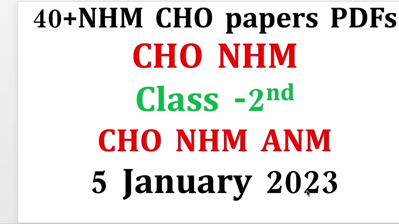 CHO Special Class #communityhealth @MedicalNursesHub OBG & CHO 2024