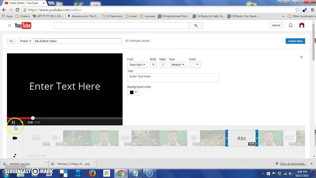 Youtube Video Editor Adding Text Slides YouTube