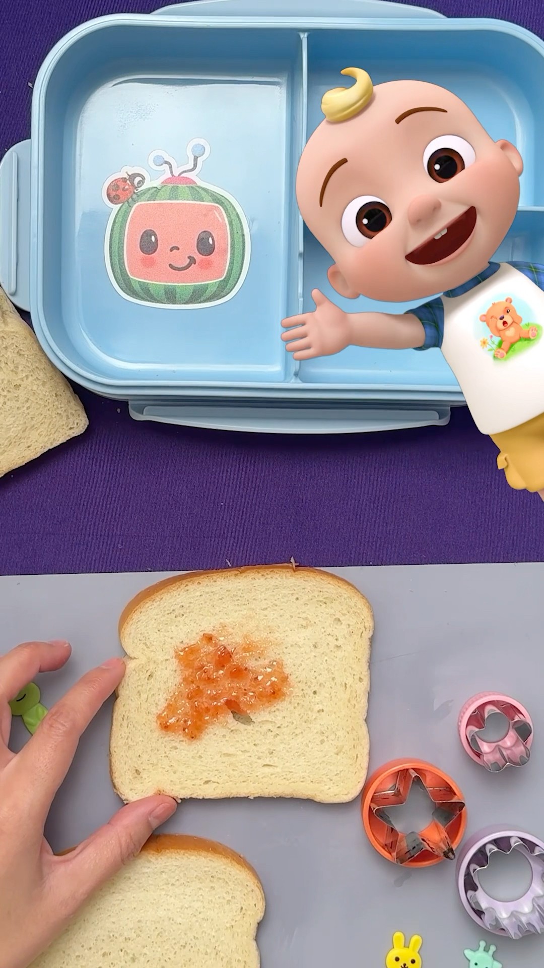 How to make Yummy PB\u0026J shapes ???! Easy Lunch Hacks for Kids! #shorts