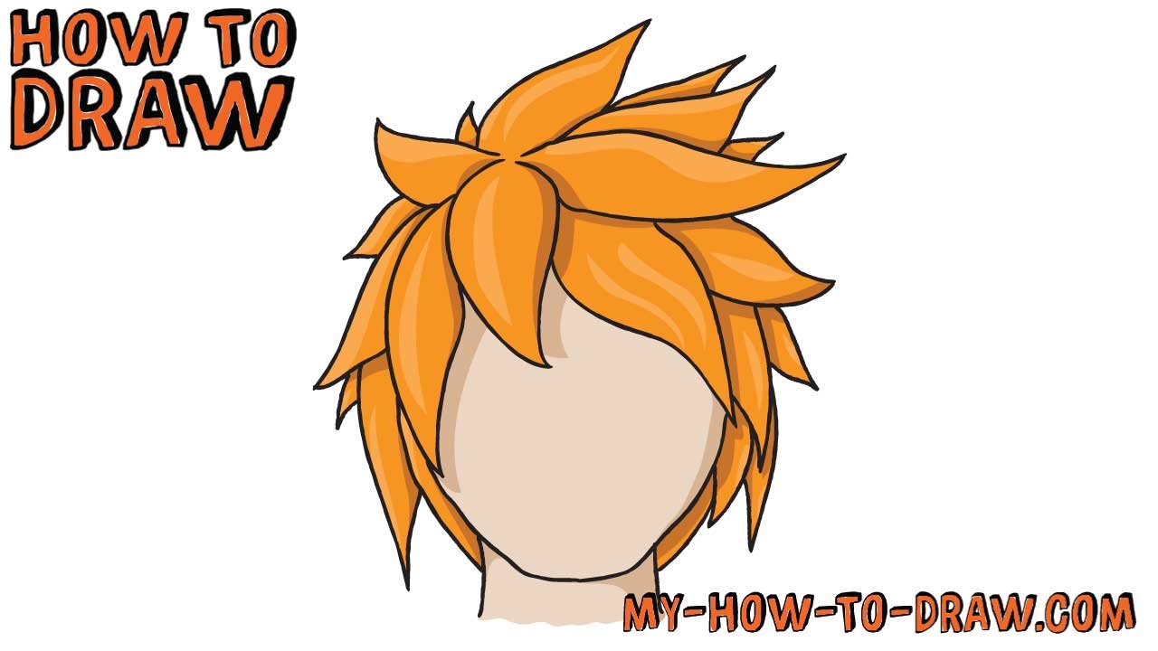 Anime Hair Drawing Lessons, Step by Step Drawing