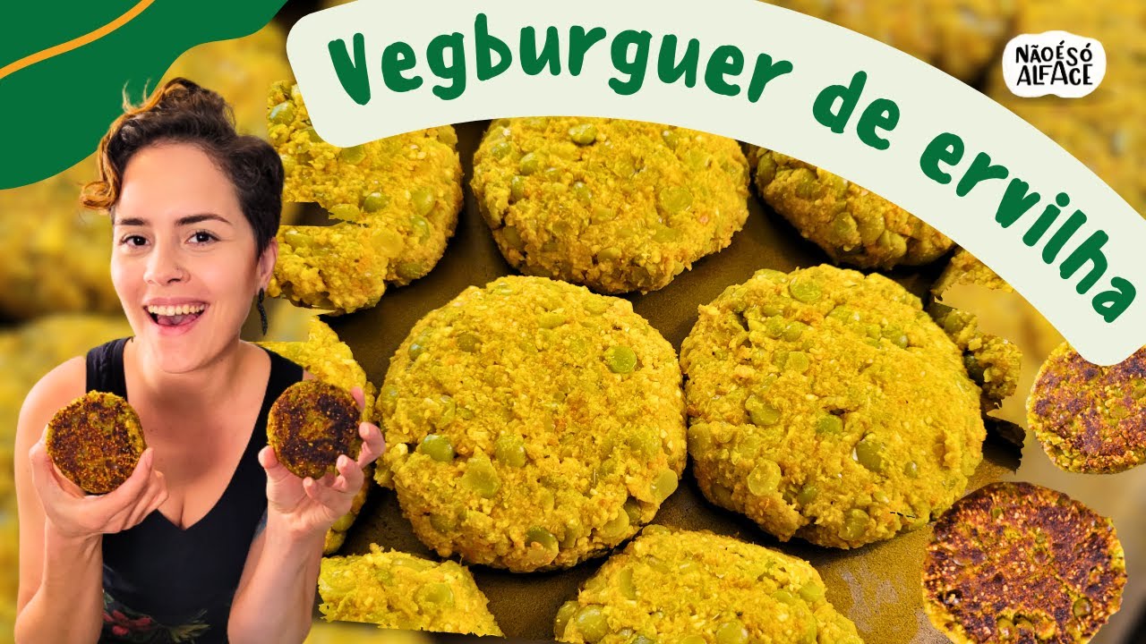 HAMBURGUER DE ERVILHA caseiro | Sem gluten | BARATO e NUTRITIVO | Vegburger | Receita Vegana
