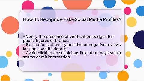 How To Recognize Fake Social Media Profiles? - Everyday-Networking