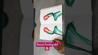 Easy Thread Painting😍|String Pull Painting#acrylicpainting#shorts​#viral​#trending​#art#diy