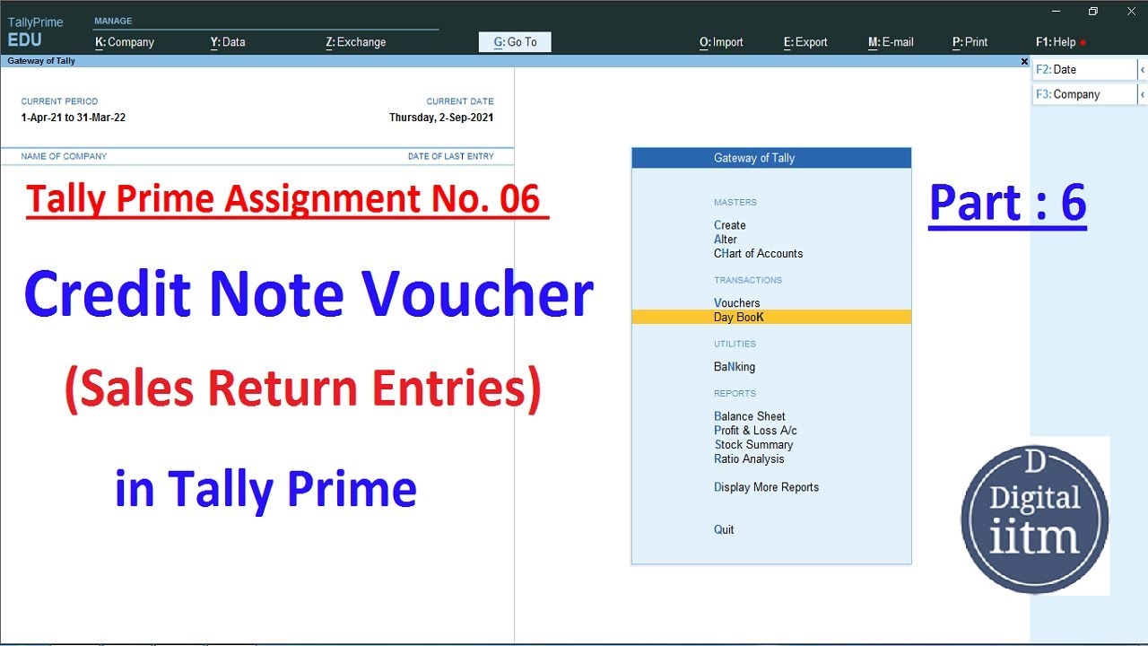 tally assignment with solution pdf