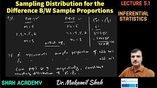 How to Construct Sampling Distribution for the two sample proportions | sampling without rep
