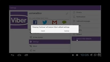 How to restore default settings in viber