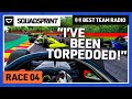 "I'VE BEEN TORPEDOED!" | SquadSprint Race 4 Radio Highlights by MOBIUZ