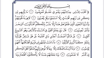 من سورة الأنبياء الآيات (١-٧)