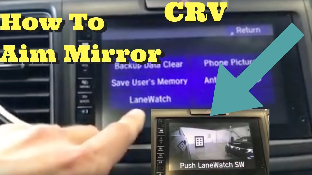 2016 Honda CRV How to Aim Side Mirror Camera Aiming Program Setup