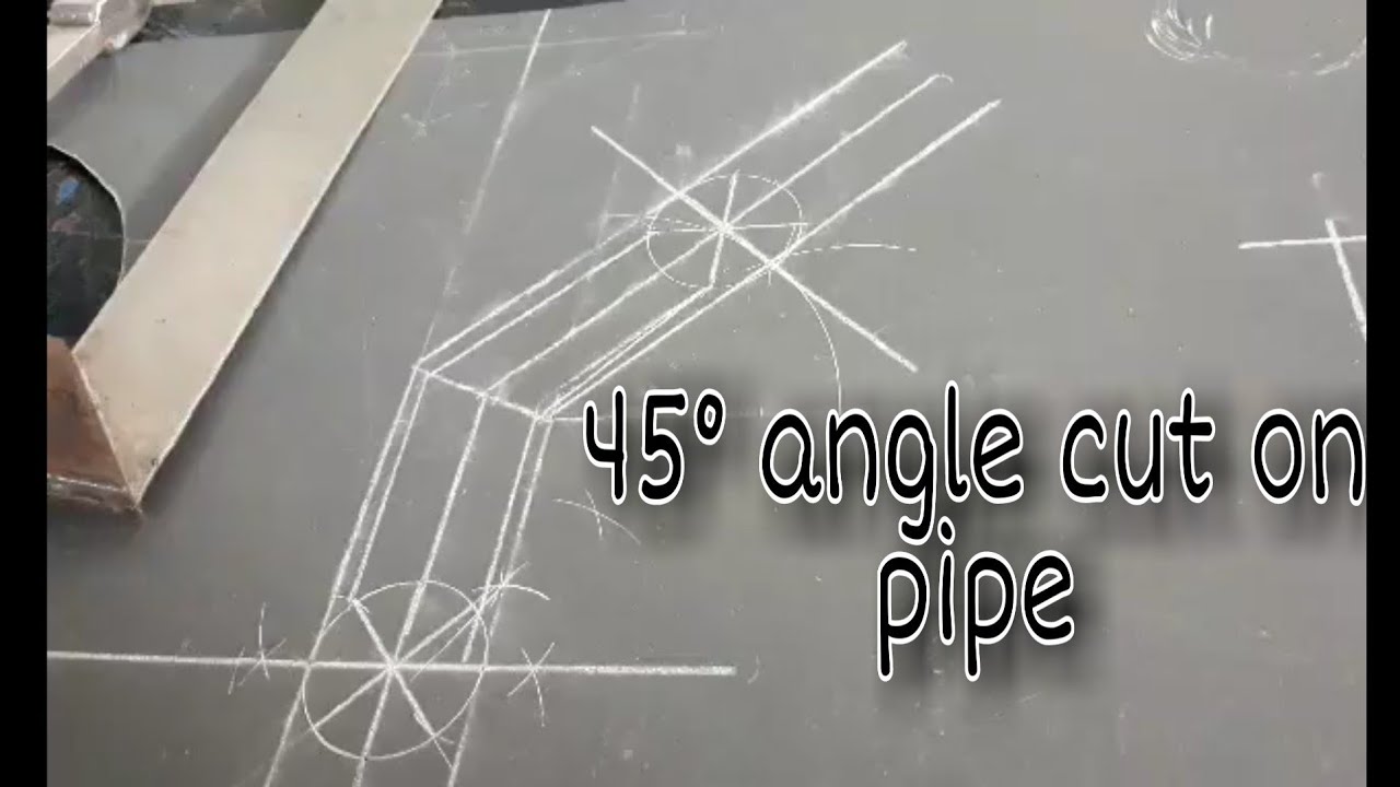How to Layout 45 degree angle cut on pipe (pattern) (Tagalog) YouTube