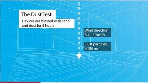 Quality does not happen by chance – Dynabook MIL STD 810H Dust Test