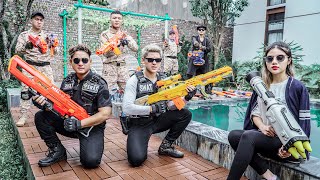 Alpha Nerf War : Team SEAL X Nerf Guns Fight Crime Dr Lee Crazy Evil War In The Dark