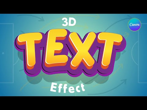Create this Stunning 3D Text Effect for Free in CANVA | Easy Step By Step Tutorial.