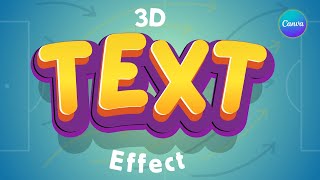 Create This Stunning 3D Text Effect For Free In Canva Easy Step By Step Tutorial.