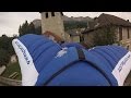 Giant slalom  wingsuit fly