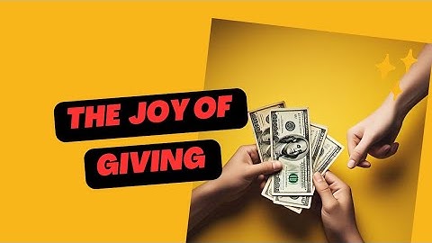 How being generous can change your life