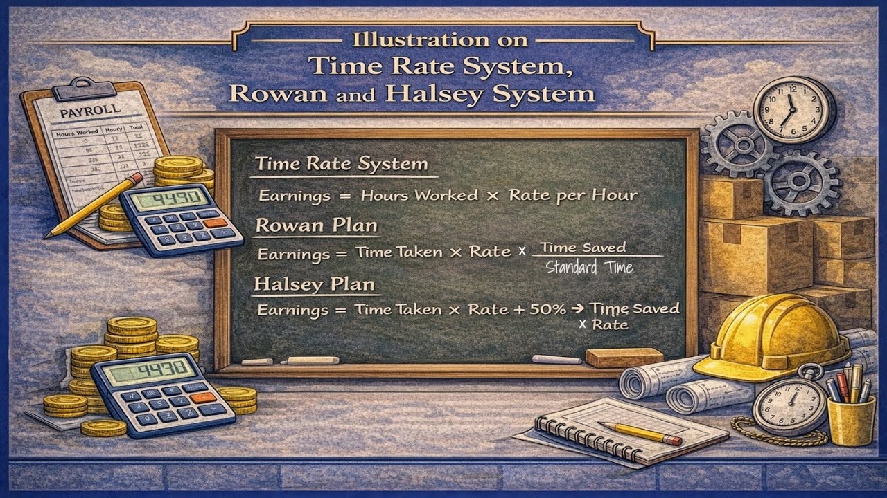 Labour Cost – Illustration on Wage Calculation | Time Rate, Rowan ...