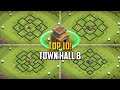 Top 10 town hall 8 th8 hybridfarming base layout  copy link 2024  clash of clans