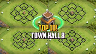 TOP 10! Town Hall 8 (TH8) Hybrid/Farming Base Layout + Copy Link 2024 | Clash of Clans screenshot 1