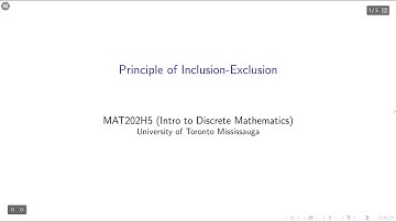 MAT202: Principle of Inclusion-Exclusion
